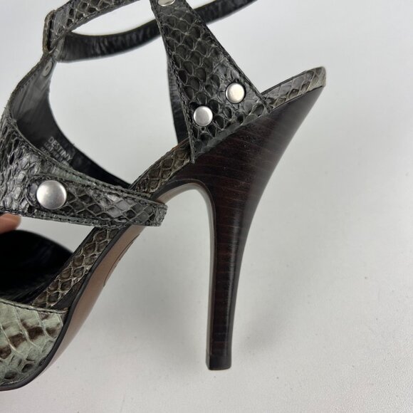 Ash Womens Gray Snake Gladiator Platform Sandals Strappy Heels size EU 40 US 10 - Picture 11 of 16